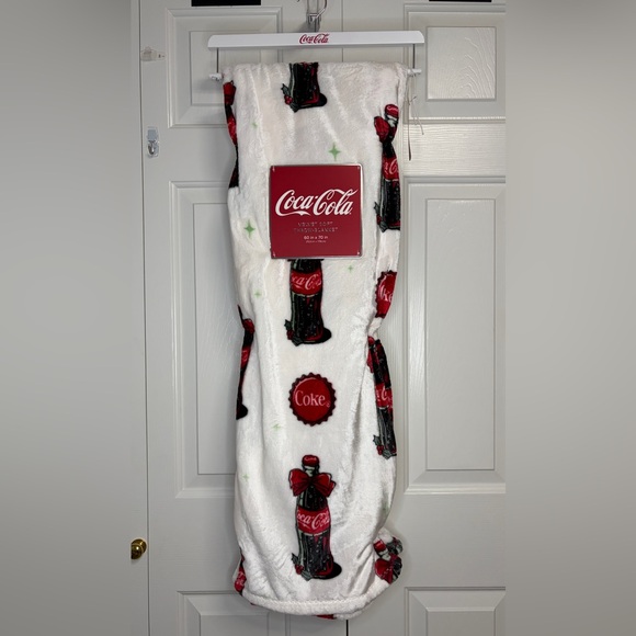 Coca Cola Other - Coca-Cola Velvet Soft Throw Blanket with Coke Bottles